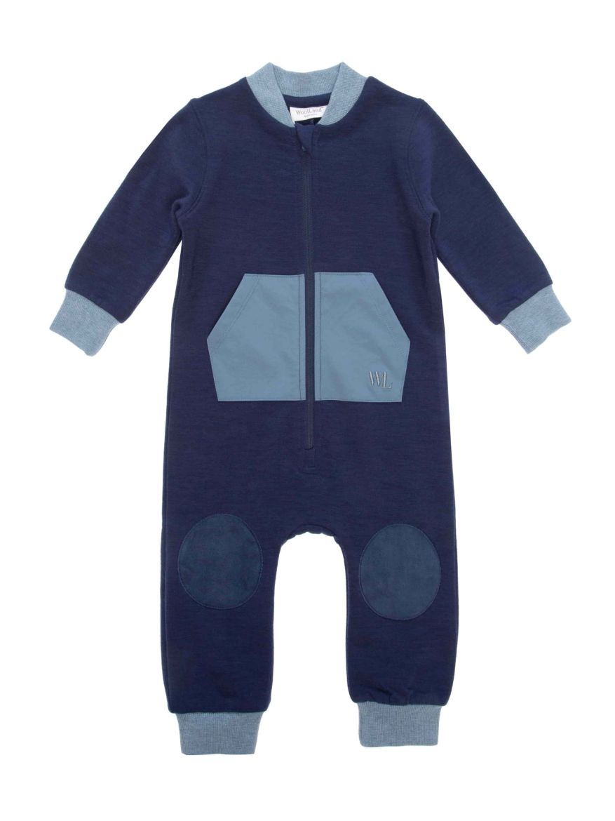 Bilde av WoolLand Bergen overall baby Blue ink
